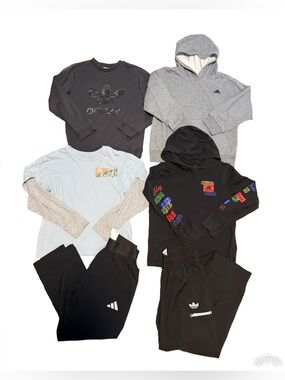 Adidas Boys Athletic Long Sleeve Bundle Size 7